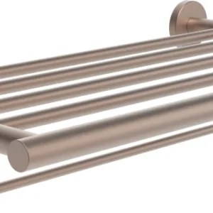 Barre à linge de bain Laufen Niara Or rose PVD brossé base chrome Acheter En Ligne